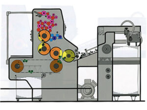 схема 1-красочной машины Heidelberg SORM