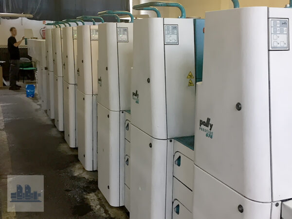 used 6-color offset press Polly Prestige 674+L (2005)