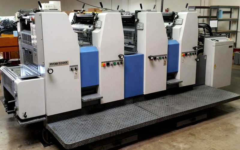 4-красочная листовая офсетная машина Ryobi 524 HXX