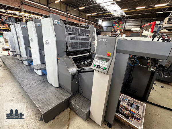 Ryobi 754P 4-красочная офсетная печатная машина формат B2