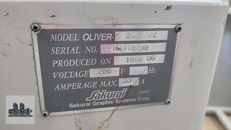 офсетна друкуарська машина Sakurai Oliver 252EPII (1998 рік)